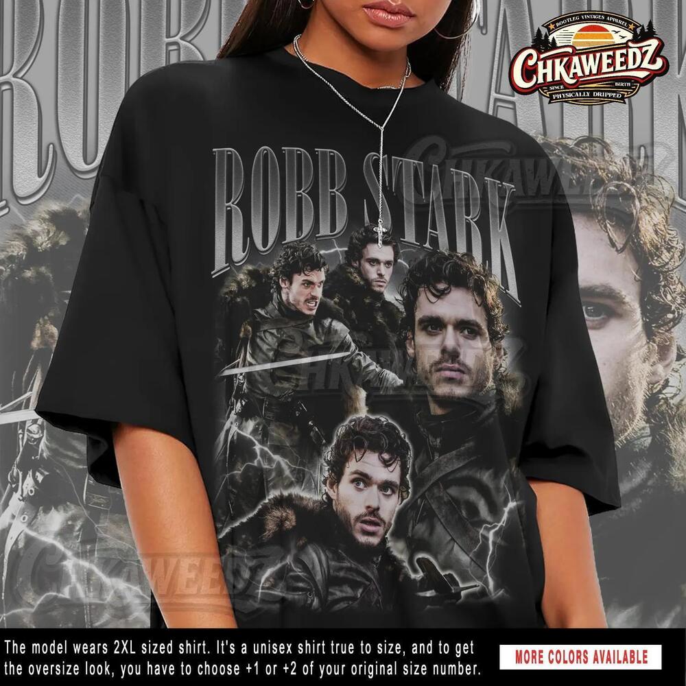 Robb Stark Graphic Tee 90S Rap Style T-Shirt Ck11